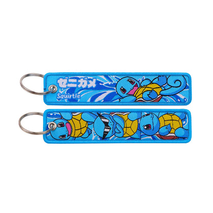 Japanese Anime Embroidered Fob Jet Tag Keychain