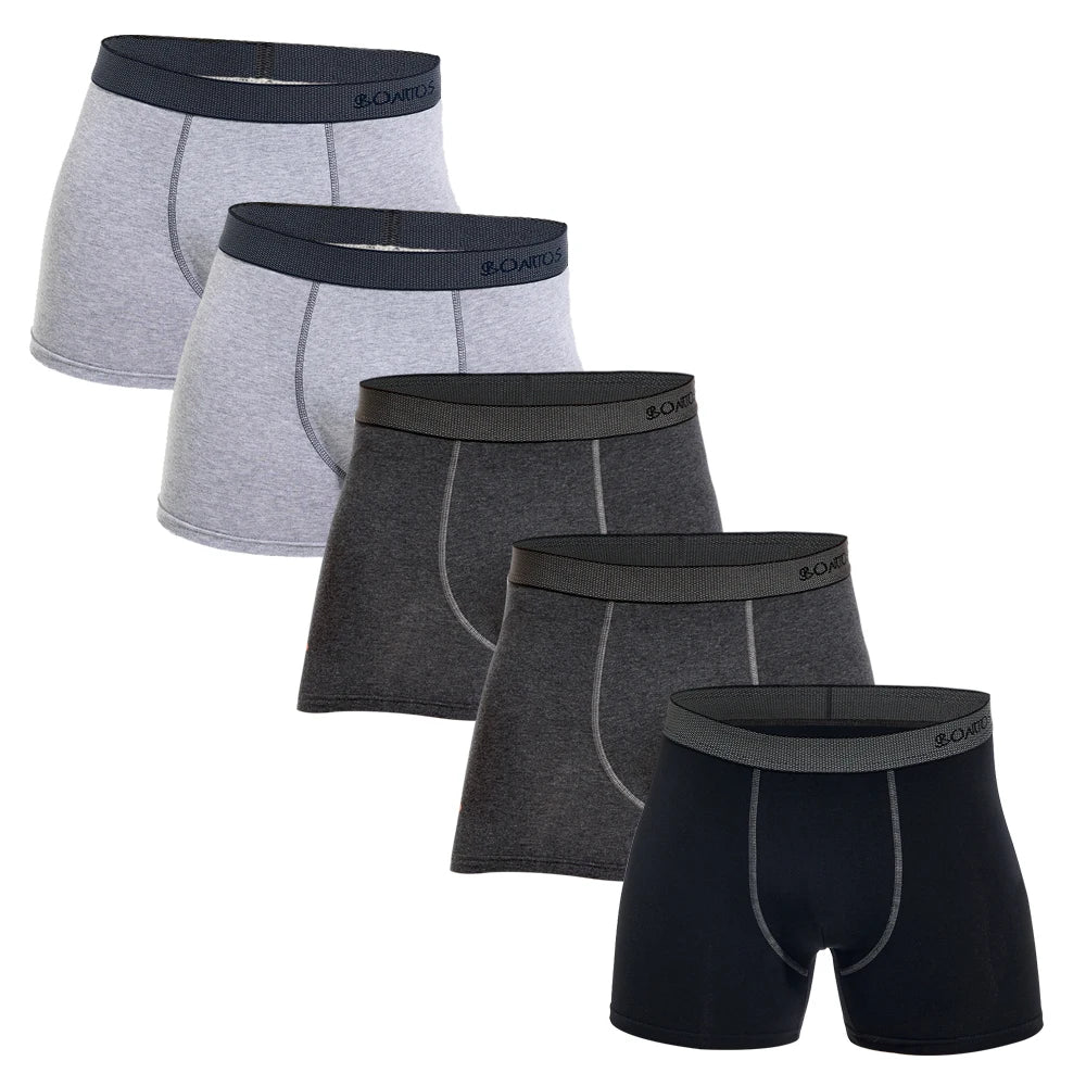 BONITOS Men's Cotton Printed Boxer Shorts Set (5 - Pair)