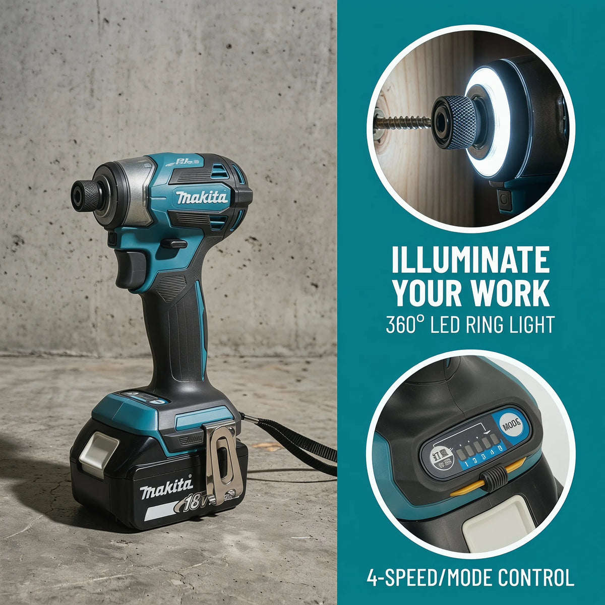 Makita DTD173 18V Cordless Brushless Impact Driver