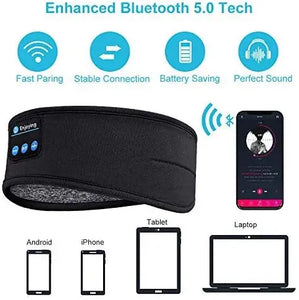 Bluetooth Thin Soft Elastic Comfortable Wireless Headband  Headset