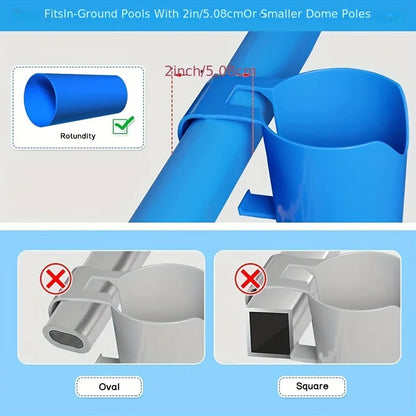 Poolside Cup Holder for Above-Ground Swimming Pools