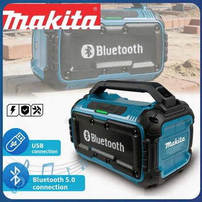 Portable Cordless Bluetooth Jobsite Speaker Compatible with Makita 18V Battery