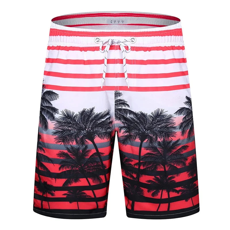 Colorful 3D Print Graphic Swim Trunks