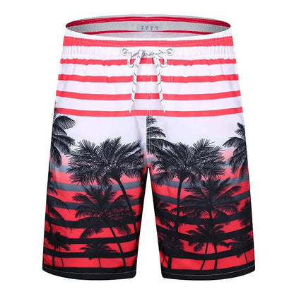 Colorful 3D Print Graphic Swim Trunks