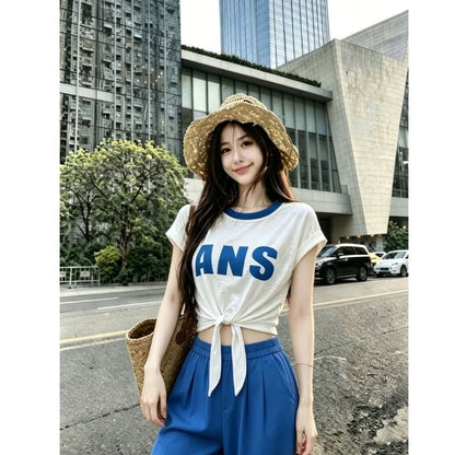 Women’s Patchwork O-Neck Short Sleeve Tee