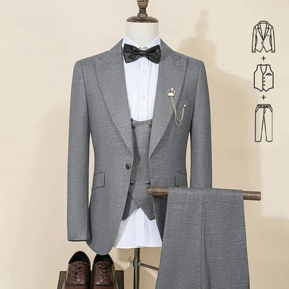 Men's Classic Single-Breasted Formal Suit Set