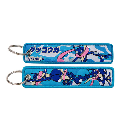 Japanese Anime Embroidered Fob Jet Tag Keychain
