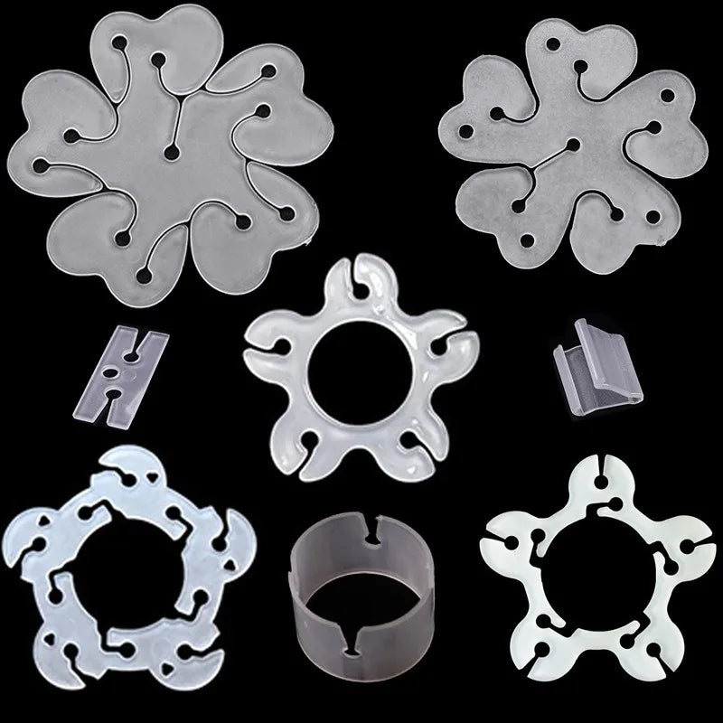 20Pcs Plum Blossom Balloon Clips - Ring Buckle & Arch Accessories for Birthday & Wedding Decor