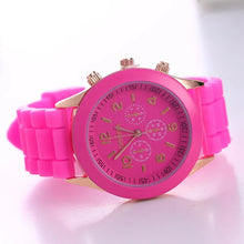 Geneva Ladies Silicone Strap Quartz Wristwatch