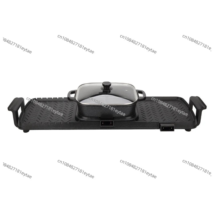 Electric Smokeless BBQ Grill with Hot Pot