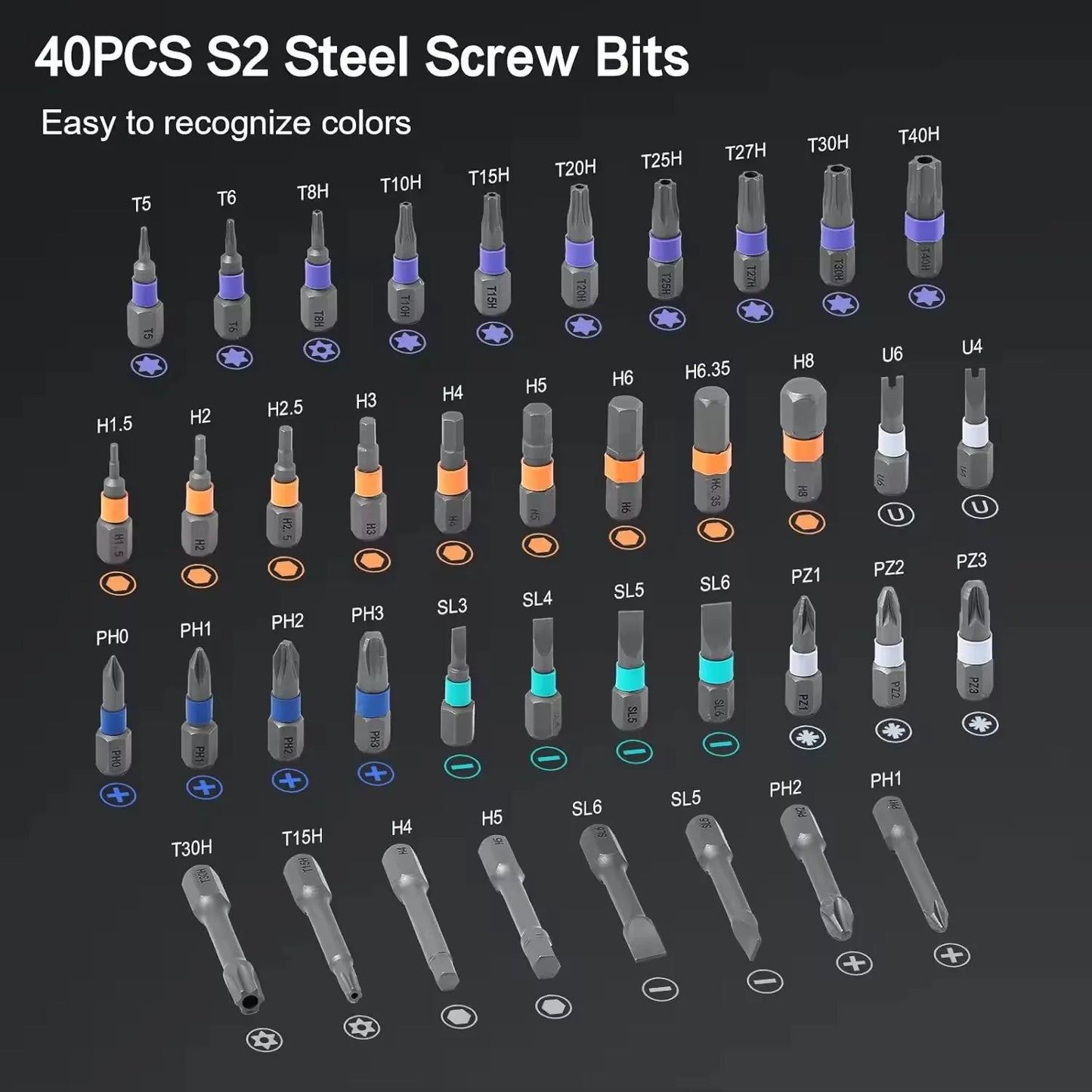 42 in 1 Magnetic Screwdriver Set with Detachable Ratchet Handle