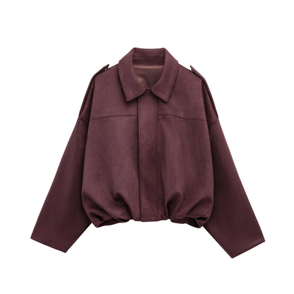 Women's Vintage O-Neck Single-Breasted Jacket
