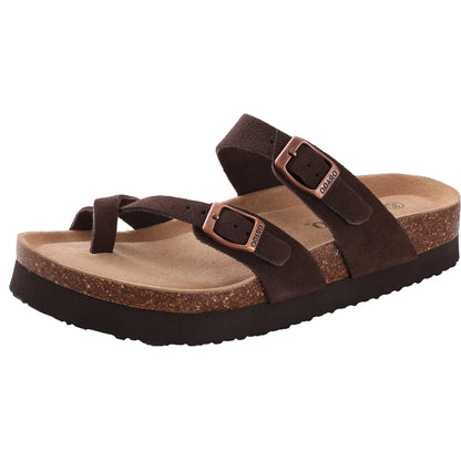 Litfun Leather Cork Slippers