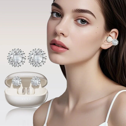 Lenovo LK6 Wireless Bluetooth 5.4 Clip-On Earphones with HD Audio & Noise Reduction