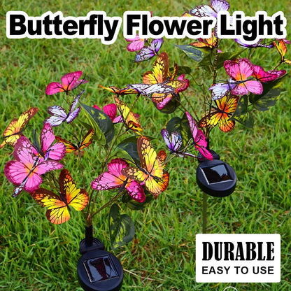 Solar Led Butterfly Flowe Lights For Outdoors