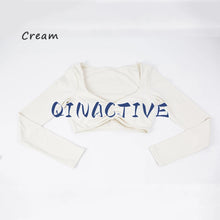 QINACTIVE Crop Top Long Sleeve Shirt