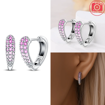 925 Sterling Silver Dancing Bee Hoop Earrings – Cute Enamel Zircon Jewelry
