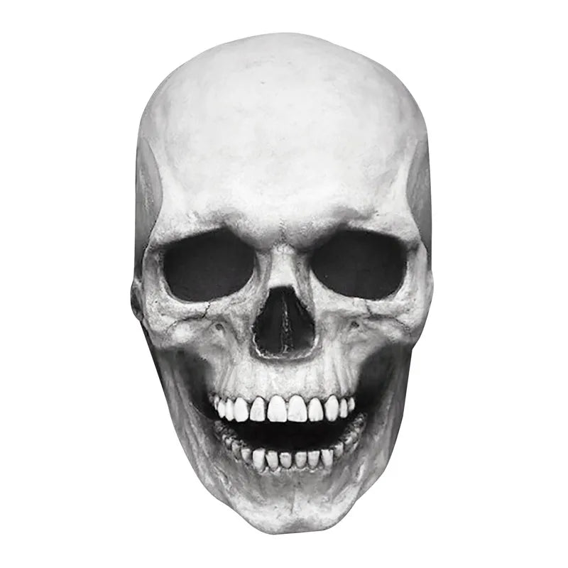 Full Head Skeleton Mask with Movable Jaw