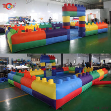 Inflatable 6x4m Pink Ball Pit White Wedding Bounce House Inflatable Ball Pool with Blower