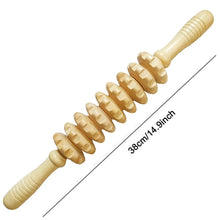 9 Roller Handheld Wooden Massager