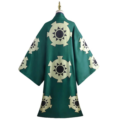 Green Roronoa Zoro Kimono Anime Cosplay Costume Set