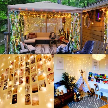 LED Curtain Light String Holiday Curtain Garland Lights