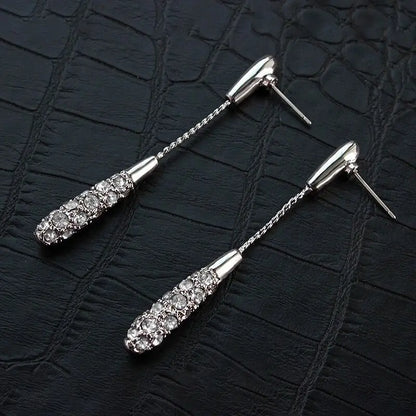 Long Tassel Pearl Dangle Earrings for Women