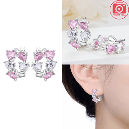 925 Sterling Silver Dancing Bee Hoop Earrings – Cute Enamel Zircon Jewelry