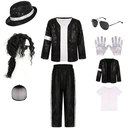 Kids' Michael Jackson Inspired Pop Star Costume Set