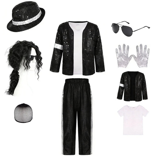Kids' Michael Jackson Inspired Pop Star Costume Set