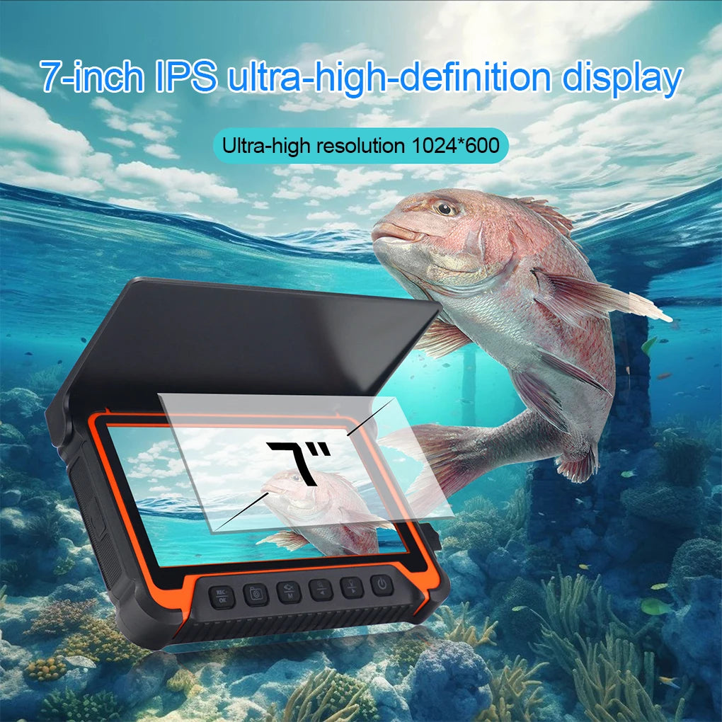 7" IPS Underwater Fishing Camera with DVR & Infrared LEDs