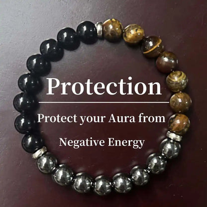 Amethyst Tiger Eye Crystal Quartz Bracelet