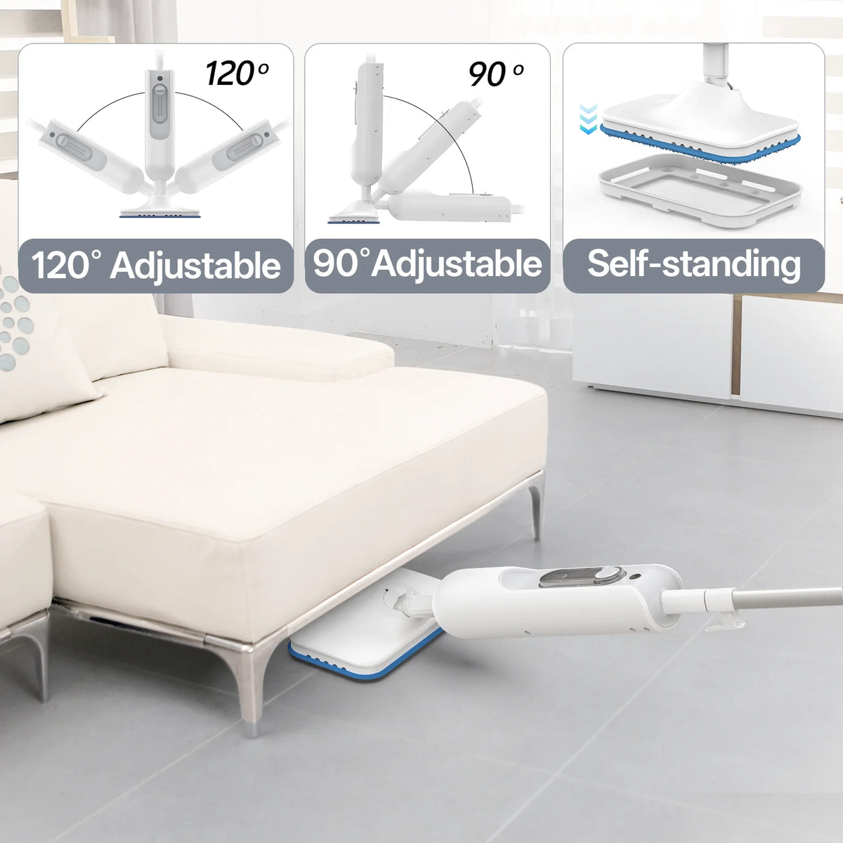 Vastorm Powerful 6-in-1 Handheld Scrubbing Steam Vacmop