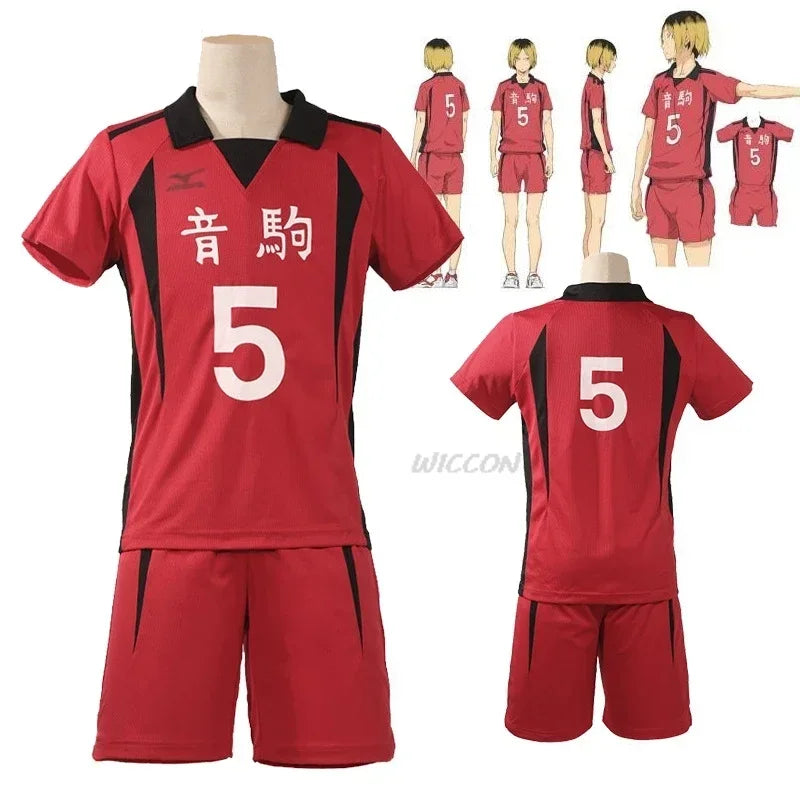 Anime Nekoma High School Volleyball Jersey Cosplay Costume Set