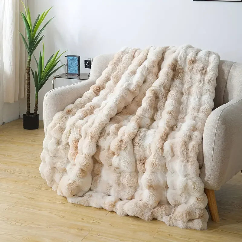 Faux Rabbit Soft Warm Fleece Blanket