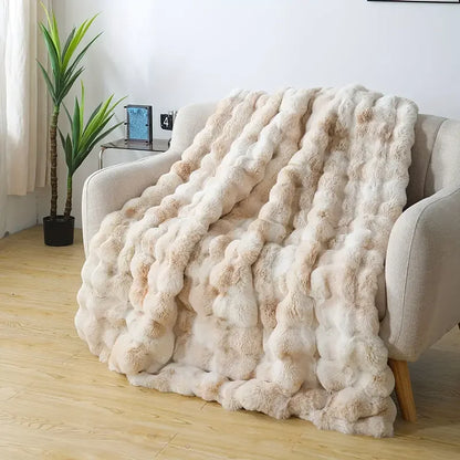 Faux Rabbit Soft Warm Fleece Blanket