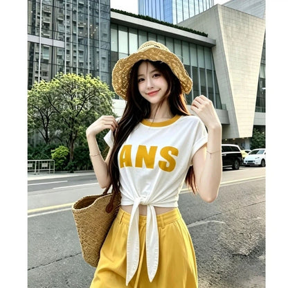 Women’s Patchwork O-Neck Short Sleeve Tee
