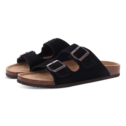 Litfun Leather Cork Slippers