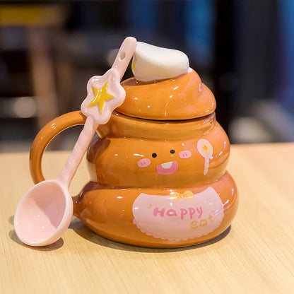 Poop Funny Ceramic Water Cup