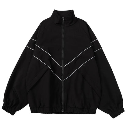 Men’s Korean Casual Lightweight Stand Collar Jacket – Spring/Autumn Windbreaker Coat