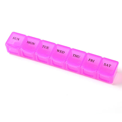 Weekly 7-Day Portable Travel Pill Organizer
