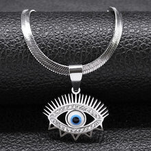 Vintage Crystal Evil Demon Eye Choker Necklace