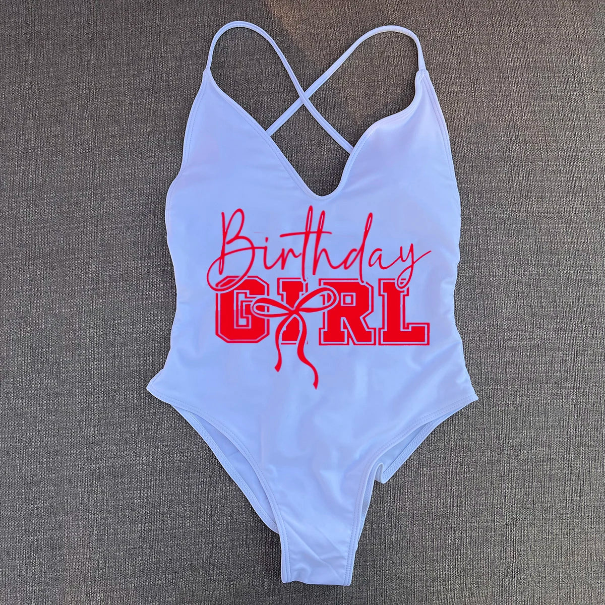 Padded One Piece Swimsuit Birthday Bathing Suit