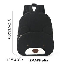 Cartoon Bear Corduroy Embroidered Backpack