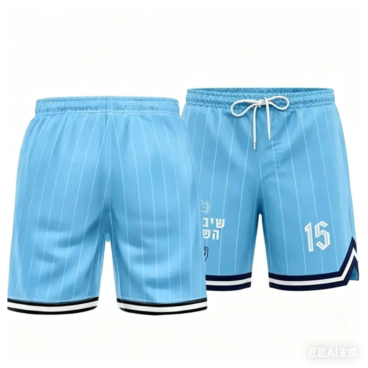 Men's Athletic Striped 3D Print Soccer Shorts