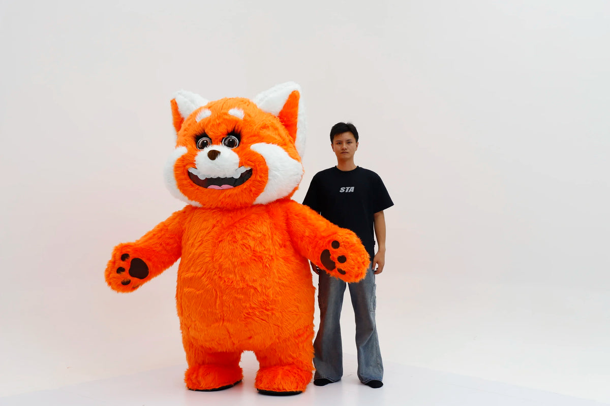 Adult 2.2M Orange Raccoon Inflatable Mascot Costume – Party Outfit