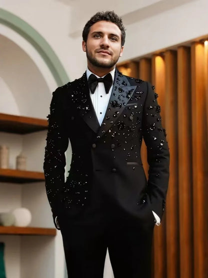 Men's Formal 2-Piece Slim Fit Business Suit & Tuxedo Set