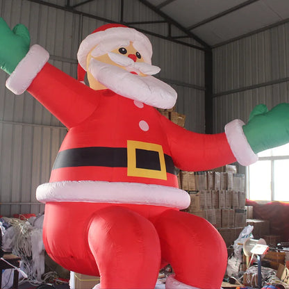16FT Giant Inflatable Santa Claus with LED Lights - Outdoor Christmas Decor