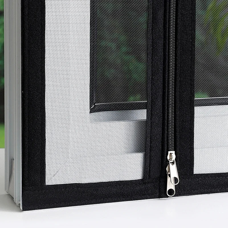 Self-adhesive Zippered Window Screen