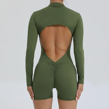 Seamless Zippered Long-Sleeved One-Piece Jumpsuit